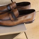Handmade Brown Two Tone Loafer Men's Loafer Formal Wear Shoes