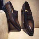 Classic Coffee look Penny Loafer slips on Men's Shoes