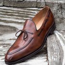 Classic Men’s Leather Loafers Shoes, Handmade Men’s Brown Moccasin Slip On Shoes