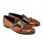 Decent Two Tone Double Monk Strap Design Shoes, Handmade Leather Suede Shoes For Gentlemen