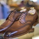 Brown Coffee Color Oxford Brogue Lace Up leather Shoe For Men