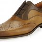 Best Stylish Handmade Brogue Brown Wing Tip Oxford Formal  Leather Shoe For Men