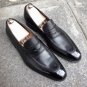 Men's Handmade Black Leather Dress Slip On Moccasins Loafer Shoe For Men