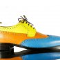 Handmade Men Multi Color Leather Brogue Shoes, Men’s Wing Tip Leather Formal Shoes