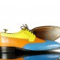 Handmade Men Multi Color Leather Brogue Shoes, Menâs Wing Tip Leather Formal Shoes