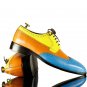 Handmade Men Multi Color Leather Brogue Shoes, Menâs Wing Tip Leather Formal Shoes