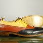 Handmade Men's Multi Color Shoes, Men's Leather Wing Tip Lace Up Casual Shoes