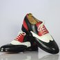 Handmade Multi-Color Leather Wing Tip Brogue Dress Formal Shoes For Men's