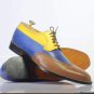 Men&acirc;��s Multi Color Handmade Wing Tip Stylish Leather Shoes