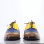 Men&acirc;��s Multi Color Handmade Wing Tip Stylish Leather Shoes