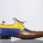 Men&acirc;��s Multi Color Handmade Wing Tip Stylish Leather Shoes