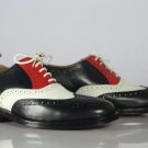 Men's Fashionable Multi Color Oxford Handmade Real Leather Wing Tip Brogues Dress Shoes