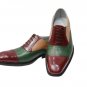 Multi Color Oxford Patina Brogue Cap Toe Real Leather Formal Dress Official Business Shoes