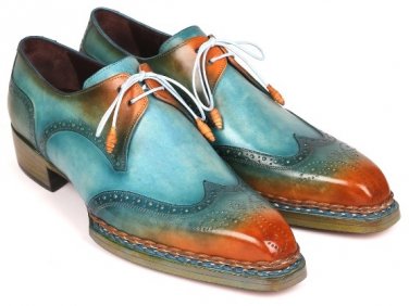 Sterling Blucher Multi Color Wing Tip Brogues Toe Patina Fashionable Luxury Pairs Handmade Shoes