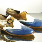 Handmade Oxford Wing Tip Brogue Multi Color Leather Shoes For Men