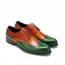 Handmade Men Multi Color Leather Shoes, Men’s Brogue Lace Up Shoes