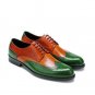 Handmade Men Multi Color Leather Shoes, Men&acirc;��s Brogue Lace Up Shoes