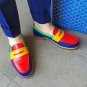 Men's Handmade Multi Color Leather Shoes & Loafer Slip On Dress Shoes