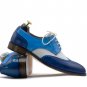 Handmade Multi Color Wing Tip Style Dress Shoes For Men's