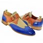 Spectator Monk Multi Color Single Buckle Strap Wing Tip Brogue Toe Real Suede Leather Shoes