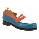 New Handmade Men's Multi Color Leather Slip On Loafer Shoes