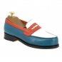 New Handmade Men's Multi Color Leather Slip On Loafer Shoes