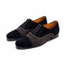 Handmade Twin Tone Suede Real Leather Cap Toe Official Pairs Shoes