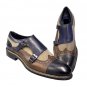 Monk Wing Tip Cap Toe Double Buckle Straps Genuine Leather Handmade Matching Sole Shoes