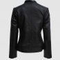 WEMEN BIKER ZIPPER JACKET BLACK COLOR LIPPEN COLLER