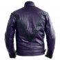 Handmade Men Michael Jackson Style Blue Leather Jacket, Men Biker Fashion Jacket