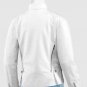 New Leather Biker Jacket White Color For Women Ban Collar Zipper pocket & Cuff Closure