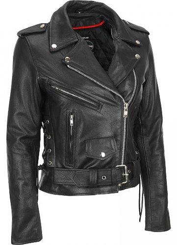 WOMEN MOTORCYCLE REAL LEATHER JACKET, BLACK COLOR BIKER LEATHER JACKET