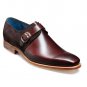 Maroon Monks Single Buckle Strap Men's Luxury Leather Handmade Shoes
