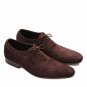 Chocolate  Brown Plain Toe Balmorals Stable Leather Formal Shoes