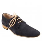 Handcraft Dark Blue Color Men's Suede Leather Derby Formal Shoes Perfect For Dressing