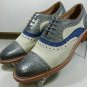 Men's Oxford Suede Genuine Leather Multi Color Full Brogue Toe Handmade Fashion Shoes