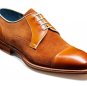 Suede Brown Color Genuine Leather Derby Cap Toe Handmade Lace Up Men Shoes
