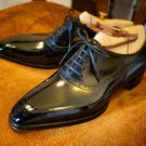 Elegant Black Brogue Oxfords Lace Up Office Leather Shoes