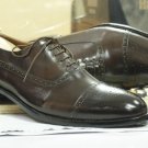 Handmade Dark Brown Cap Toe Leather Lace Up Shoes, Dress Shoes