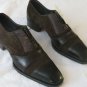 Handmade Dark Brown Leather & Suede Shoes, Men Lace Up Cap Toe Formal Shoes