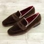 Men's Handmade Brown Velvet Shoes, Penny Loafers Moccasin Shoes