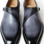 Handmade Classic Gray Finishing Monk Shoes Collection Single Monk Shoes Collection