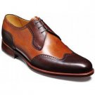 Handmade Two Tone Brown Wing Tip Sami Brogue Men Oxford Leather Shoes