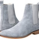 Suede Leather Gray Color Men Handcrafted Chelsea Jumper Slip On Tan Sole Boots