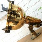 ANTIQUE OLD SALVAGE NAUTICAL SHIP BRASS PENDANT/MOUNT CARGO SPOT LIGHT JAPAN