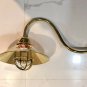 NAUTICAL ANTIQUE OLD ORIGINAL SWAN SHIP PASSAGEWAY WALL WISKA LIGHT/SHADE LOT 2