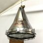 Stainless Steel Silver Industrial Conical Ceiling Pendant Ship Light Lot of 2
