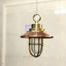 NAUTICAL MARINE SOLID BRASS PASSAGEWAY PENDANT SHIP CARGO LIGHT & SHADE LOT 2