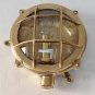 Nautical Marine Small Solid Brass Ship Bulkhead Mount Wall Deck Light Lot of 2