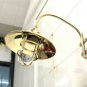 NEW NAUTICAL SCONCE MARINE BRASS MODERN SWAN LIGHT WITH DEFLECTOR SHADE LOT 10